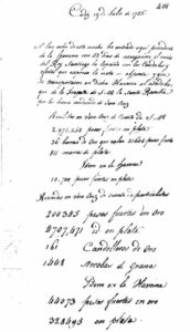 The treasure on the Santa Rosalia of 1785